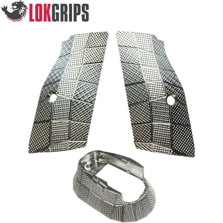 CZ TS 2, CZ 75 Tactical Sports alu Gridlok Set - Magwell & Griffschalen
