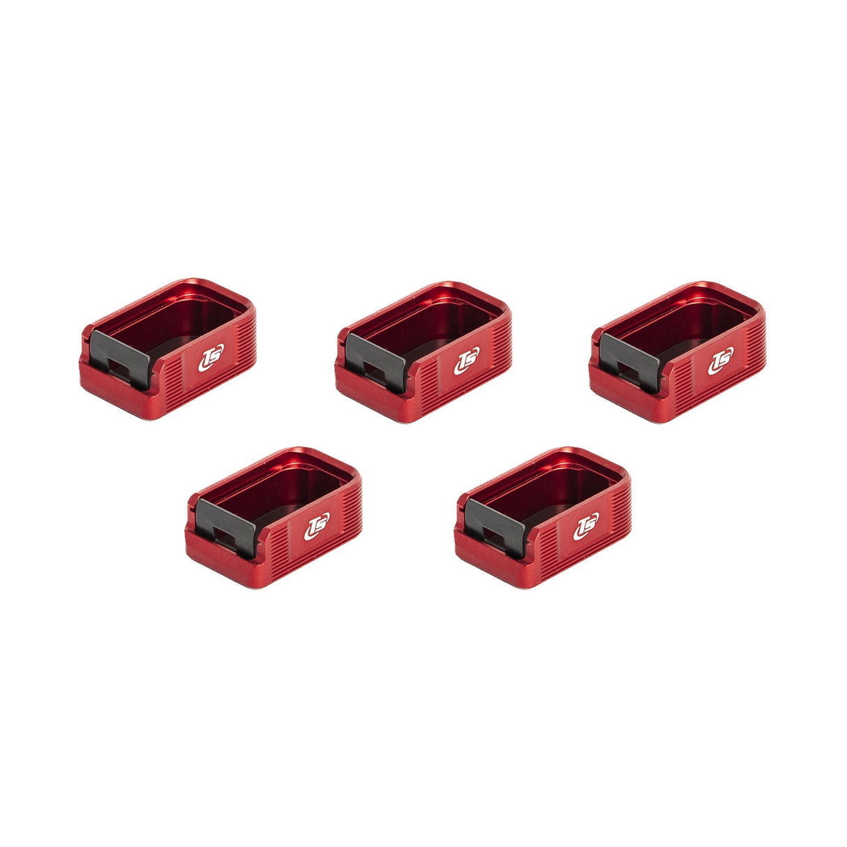 CZ Shadow 2, CZ 75 & SP-01 Alu Magazinbodenplatten TS - Set mit 5 Stk. | +2 Patronen