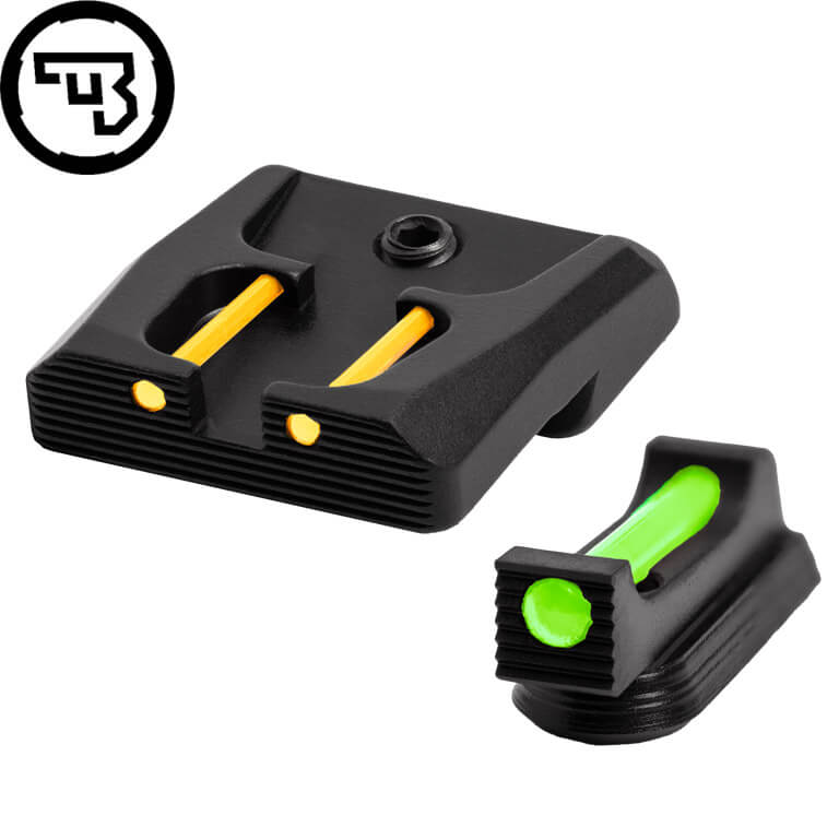 CZ P-07, CZ P-09 jeu d'organes de visée fixes avec fibres optiques | type B