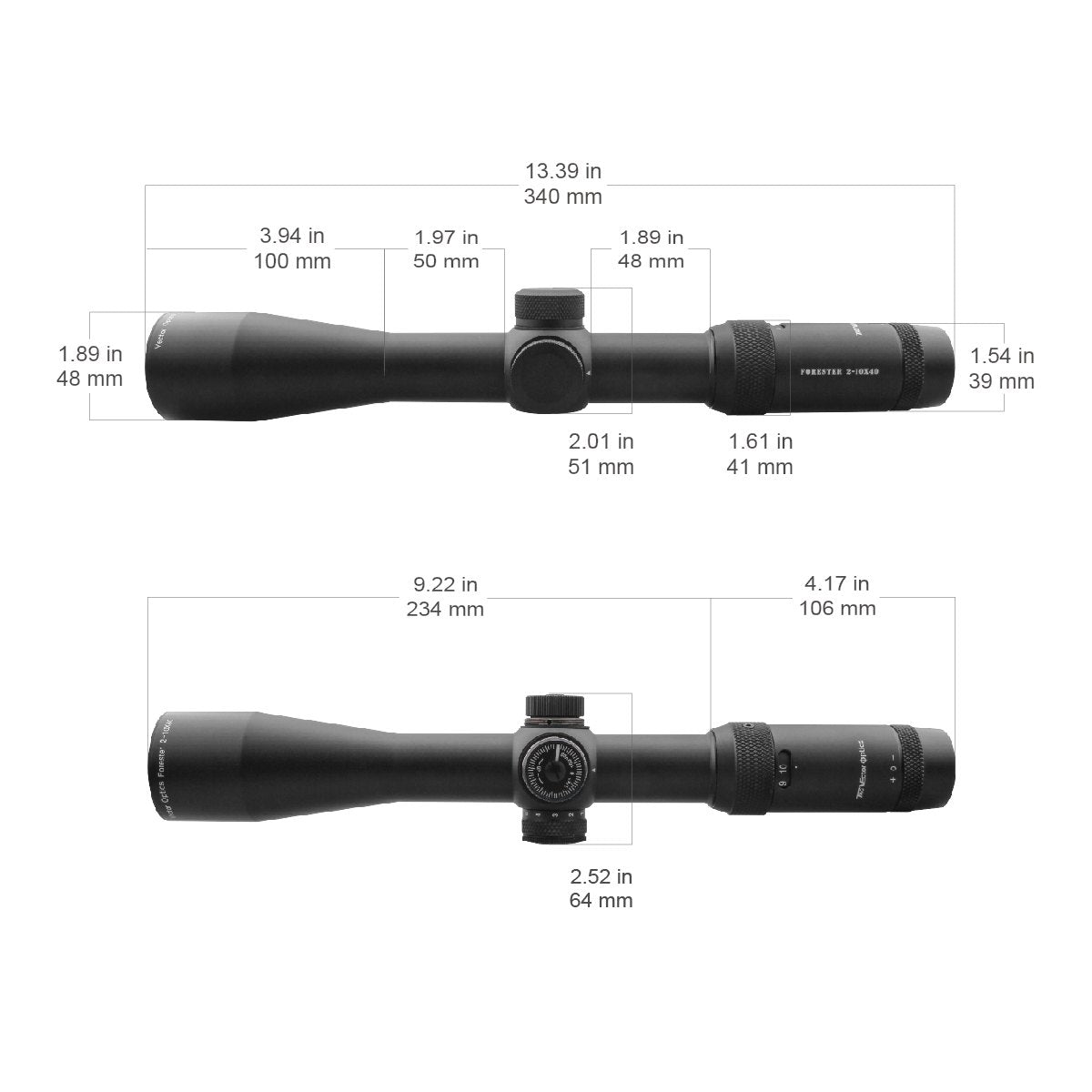 Vector Optics Forester 2-10x40SFP lunette de visée Vector Optics