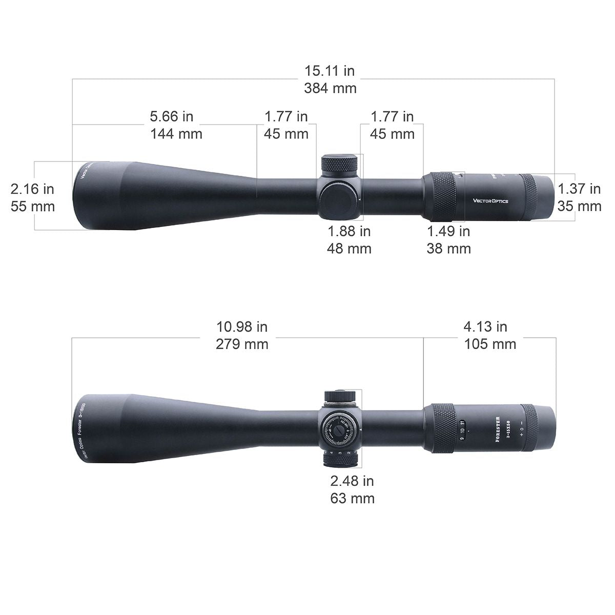 Vector Optics Forester 3-15x50SFP Zielfernrohr Vector Optics