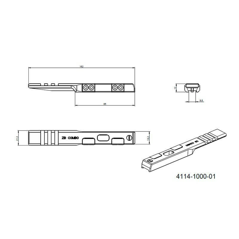 Brno Combo base Picatinny pour viseur point rouge
