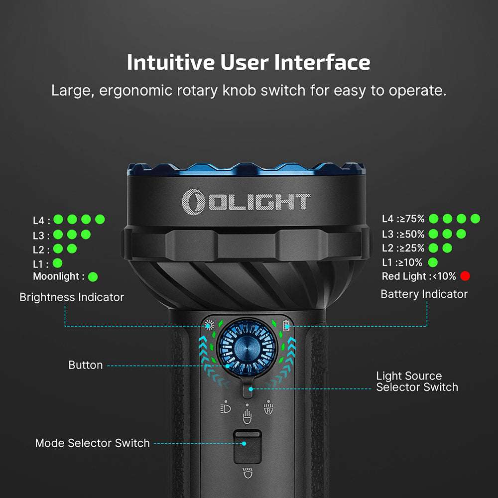 Olight Marauder 2 Mini | leistungsstarke wiederaufladbare Taschenlampe | 10.000 lm