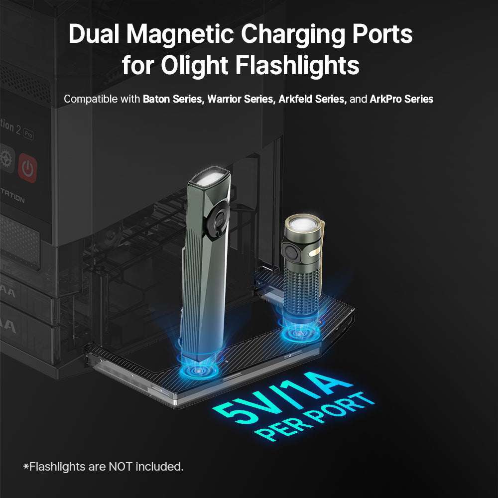 Olight Ostation 2 Pro | smarter AA/AAA-Batterieladegerät | 3-in-1