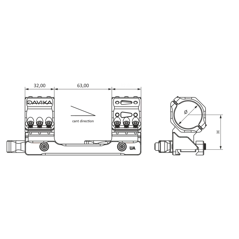 30 mm scope mount | Picatinny QD Ergo base