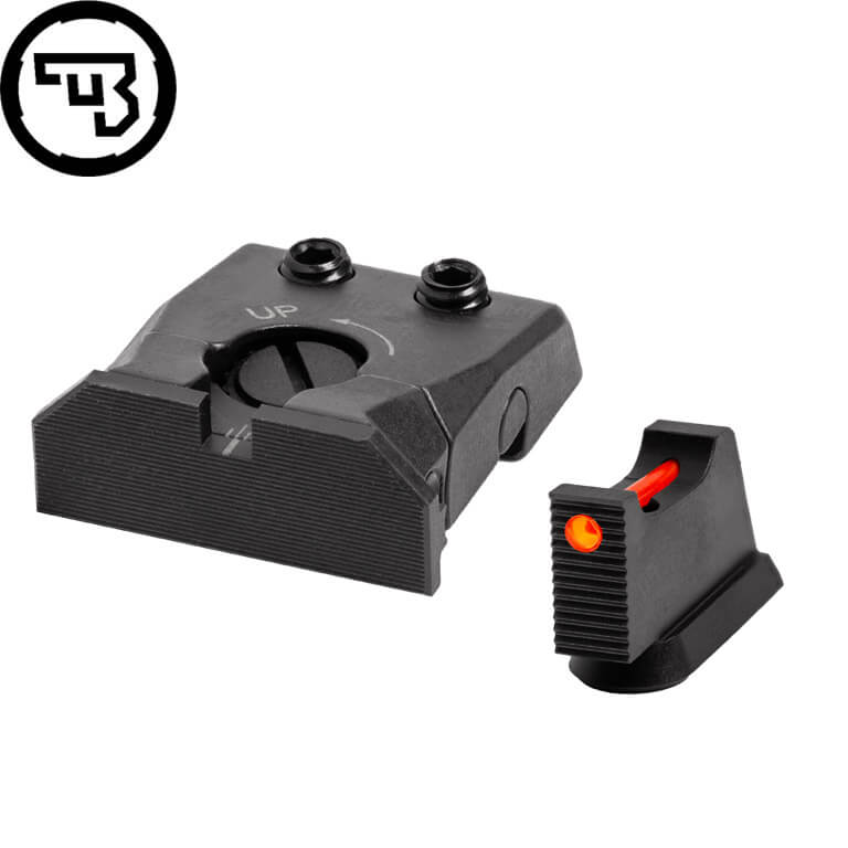 CZ P-10 voll einstellbares Visierungsset mit Fiberoptik | Typ C