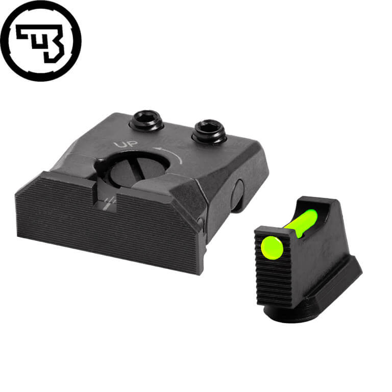 CZ P-10 voll einstellbares Visierungsset mit Fiberoptik | Typ C