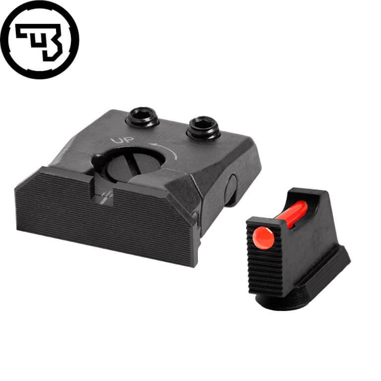 CZ P-10 voll einstellbares Visierungsset mit Fiberoptik | Typ C