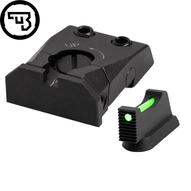 CZ Shadow 2, CZ 75 SP-01 Shadow verstellbares Visierungsset mit Fiberoptik | Typ C