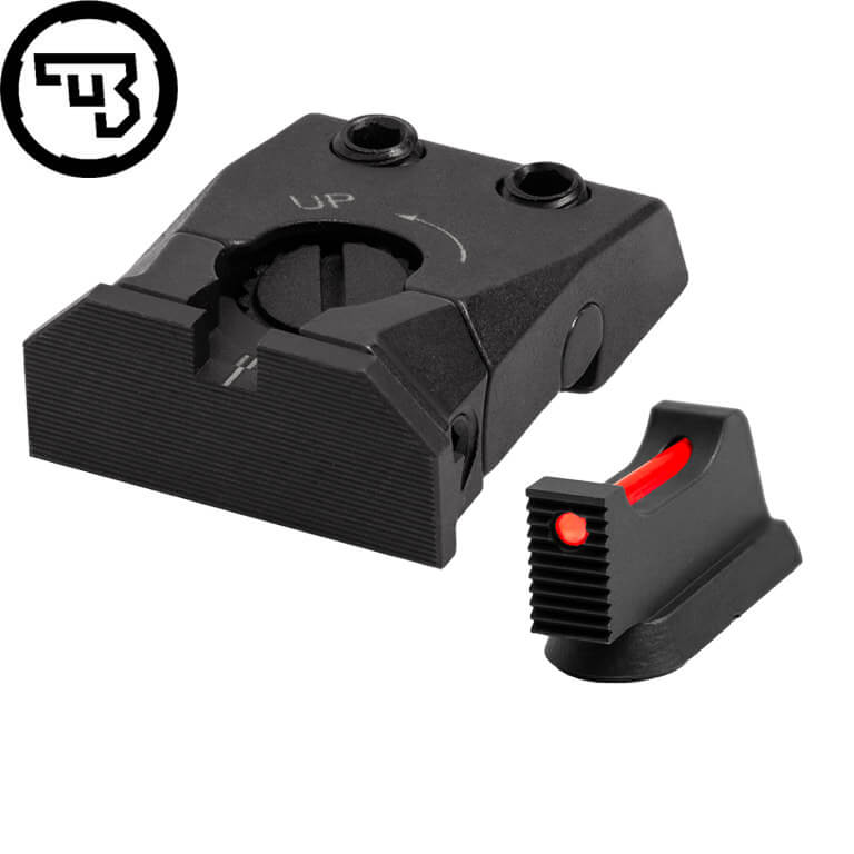 CZ Shadow 2, CZ 75 SP-01 Shadow verstellbares Visierungsset mit Fiberoptik | Typ C