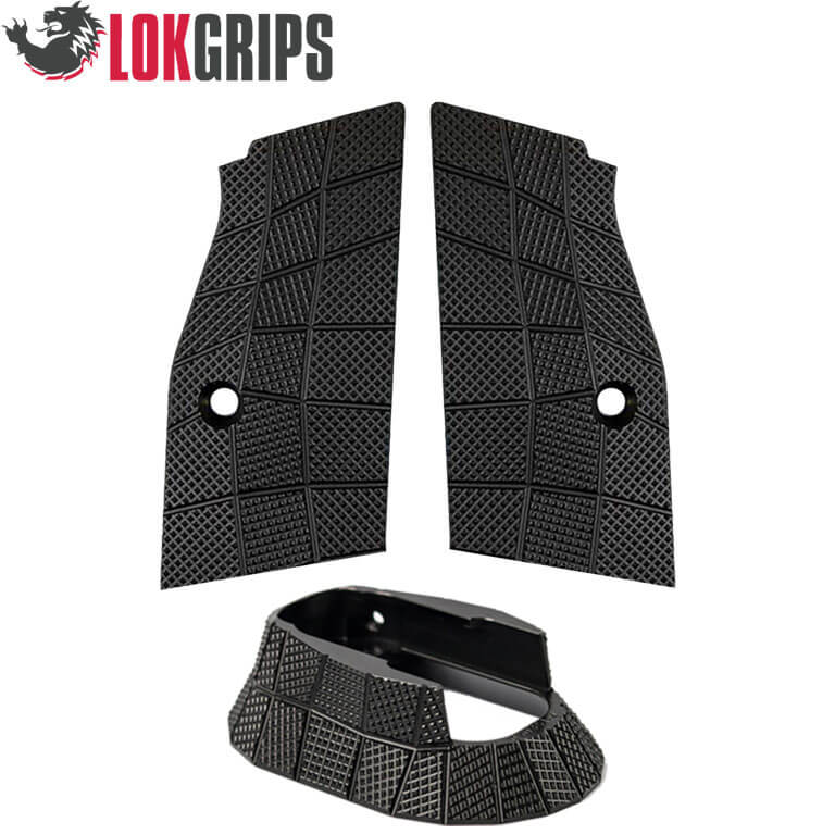 CZ TS 2, CZ 75 Tactical Sports alu Gridlok Set - Magwell & Griffschalen