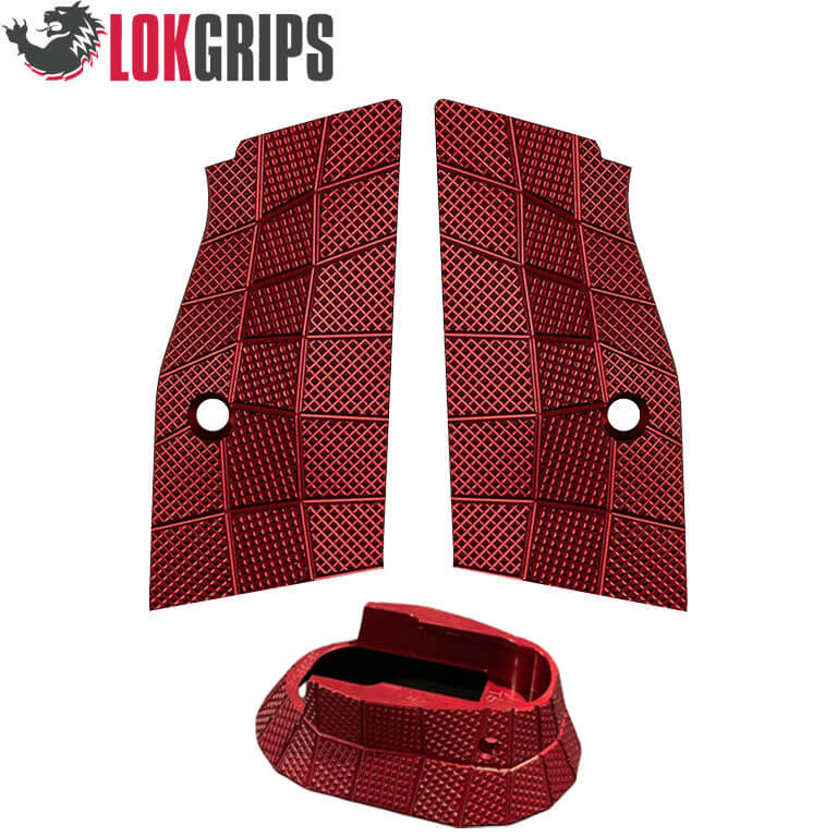 CZ TS 2, CZ 75 Tactical Sports alu Gridlok Set - Magwell & Griffschalen