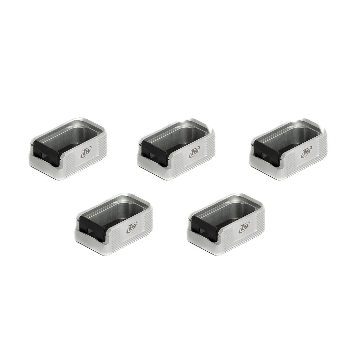 CZ Shadow 2, CZ 75 & SP-01 Alu Magazinbodenplatten TS - Set mit 5 Stk. | +2 Patronen