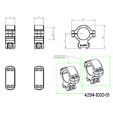 CZ 457 Zielfernrohrmontageringe für Prismenschiene | 1 inch [25.4mm] JK-N