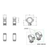 CZ 457 Zielfernrohrmontageringe für Prismenschiene | 30mm JK-N