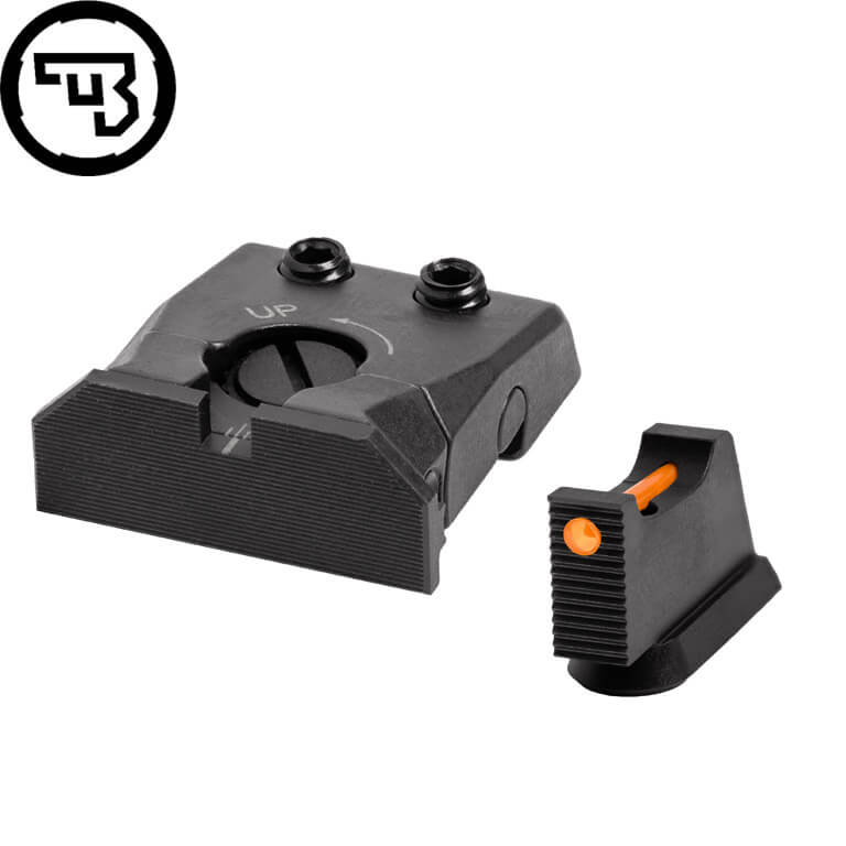 CZ P-10 voll einstellbares Visierungsset mit Fiberoptik | Typ C