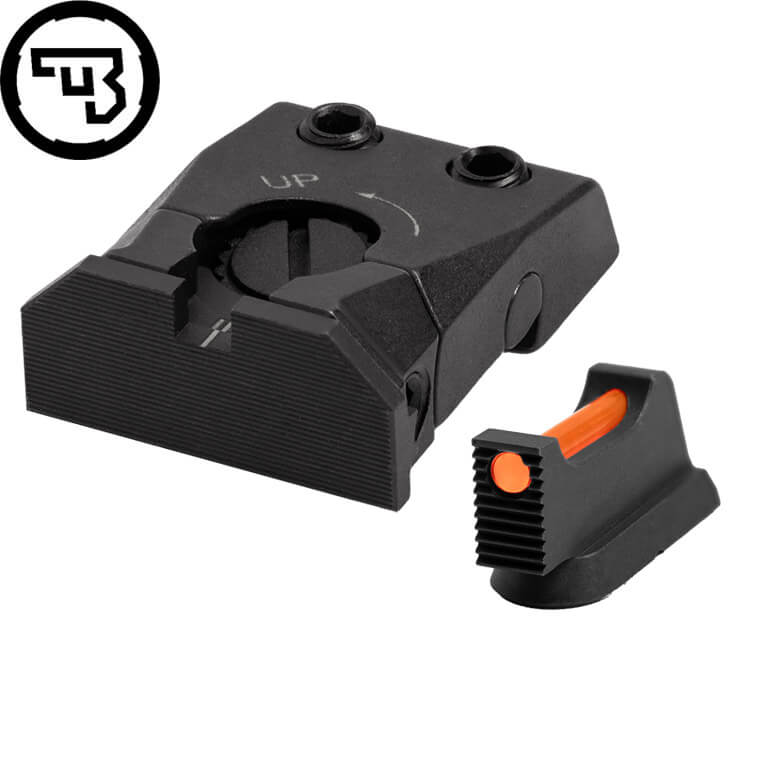 CZ Shadow 2, CZ 75 SP-01 Shadow verstellbares Visierungsset mit Fiberoptik | Typ C