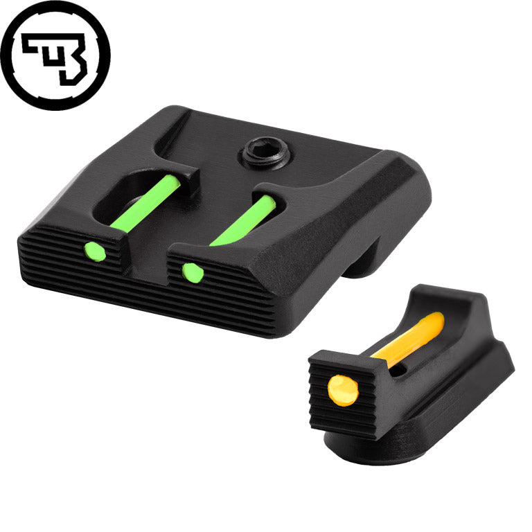 CZ P-07, CZ P-09 jeu d'organes de visée fixes avec fibres optiques | type B
