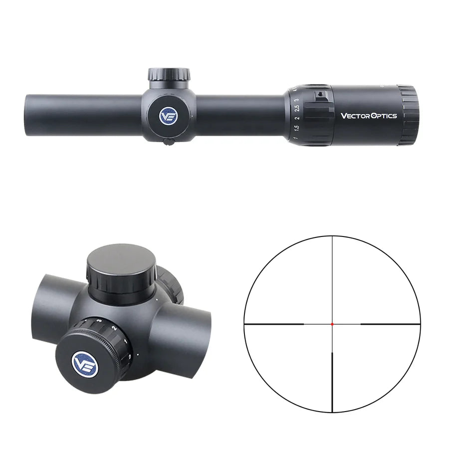Vector Optics Constantine 1-10x24 Fibre Point Central lunette de visée