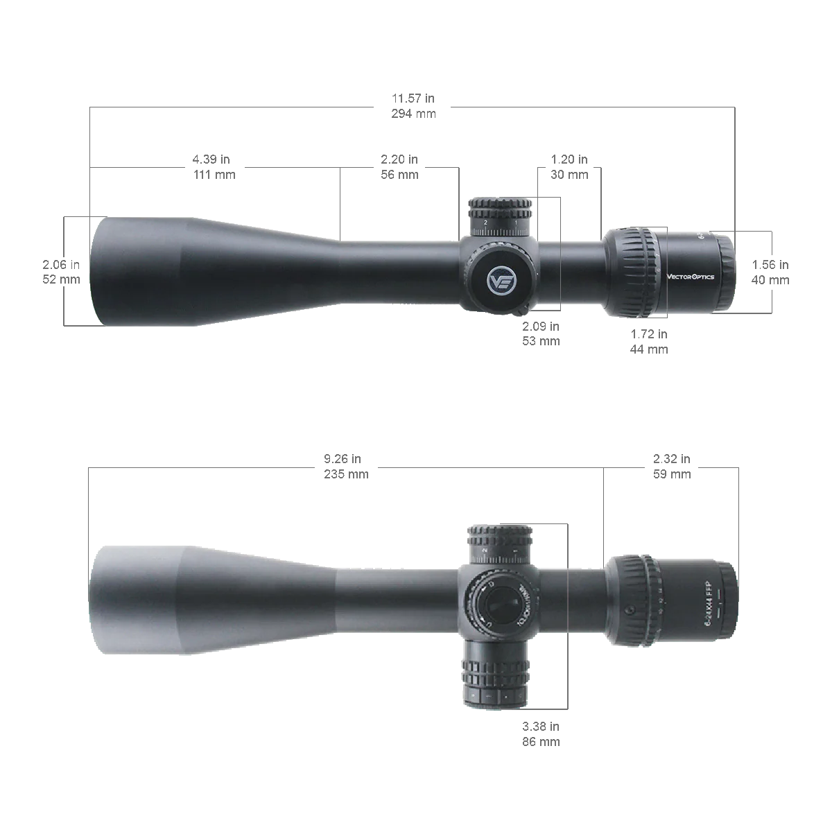 Vector Optics Veyron 6-24x44 IR Premier Plan Focal Éclairé lunette de visée Vector Optics