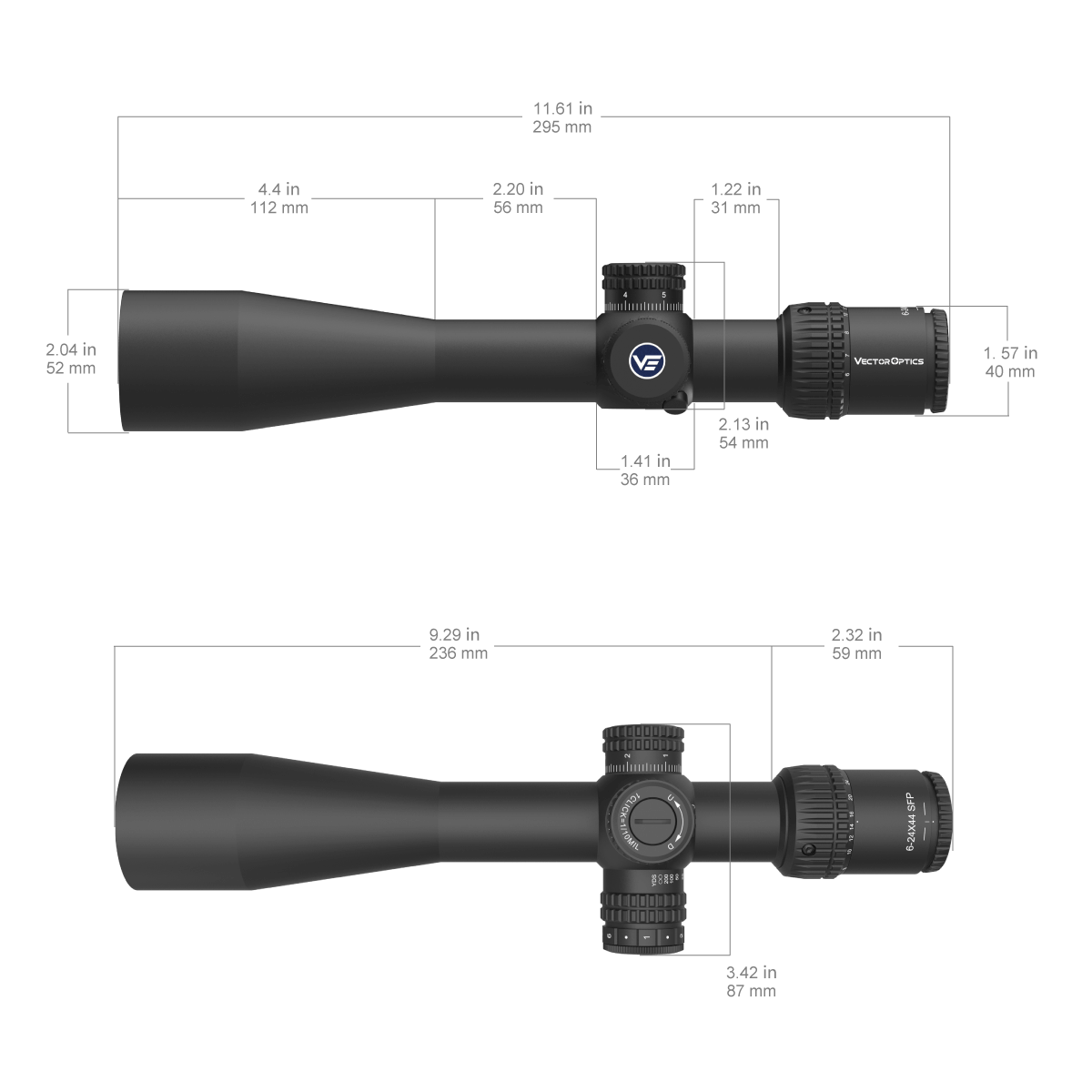 Vector Optics Veyron 6-24x44IR SFP lunette de visée compacte Vector Optics