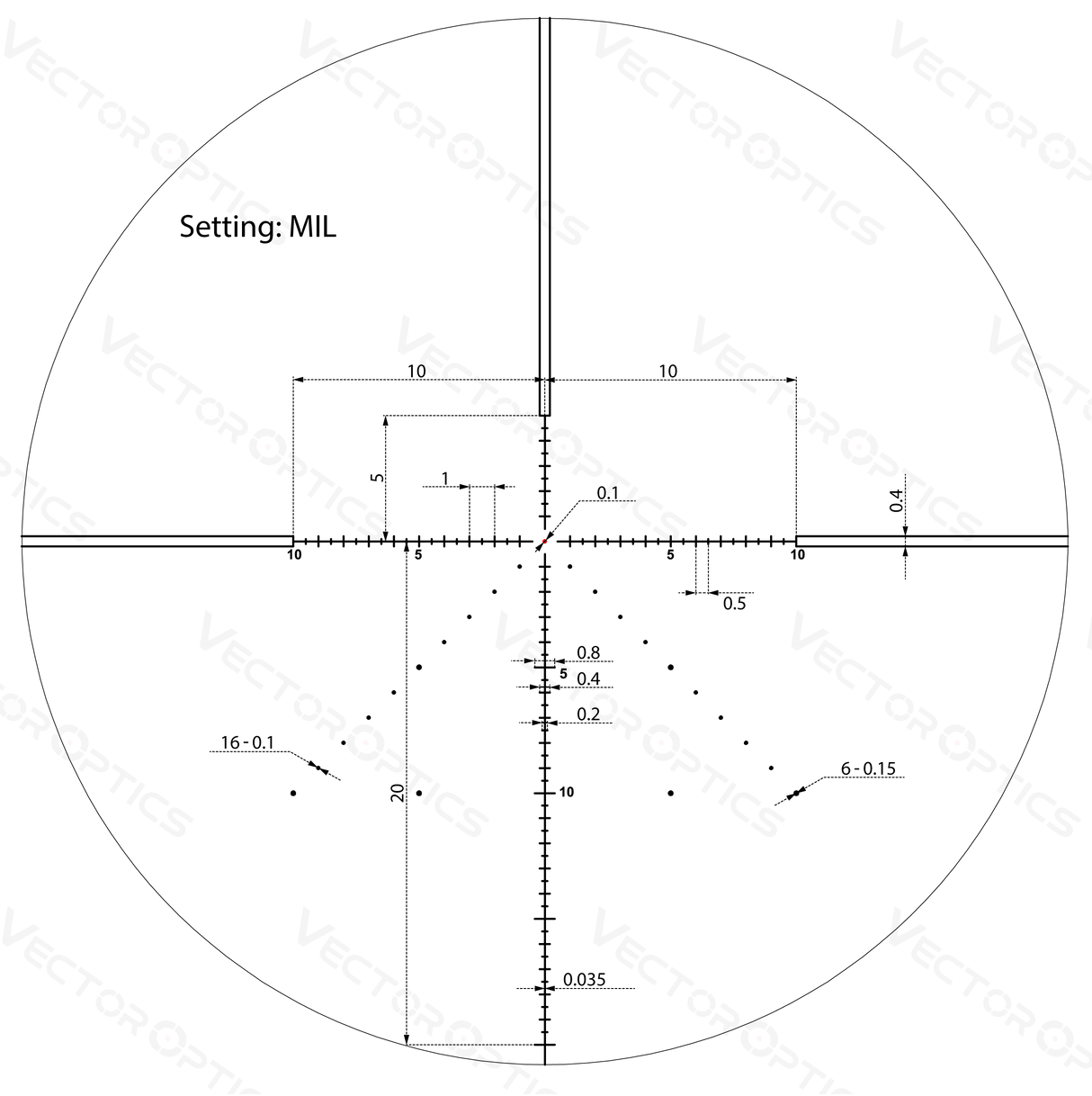 Vector Optics Veyron 4-16x44 IR premier plan focal éclairé lunette de tir Vector Optics