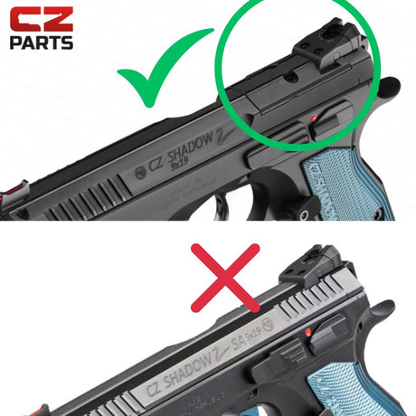 CZ Shadow 2 OR plaque adaptatrice | Aimpoint A-CUT empreinte