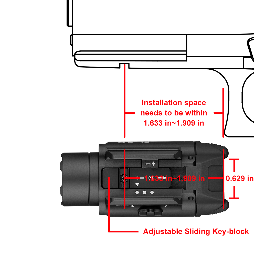 Olight PL-3R Valkyrie | lampe de pistolet | 1.500 lm