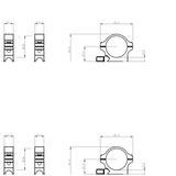 30mm Zielfernrohrmontageringe | Picatinny-Schiene mit Schraubmutter JK-N